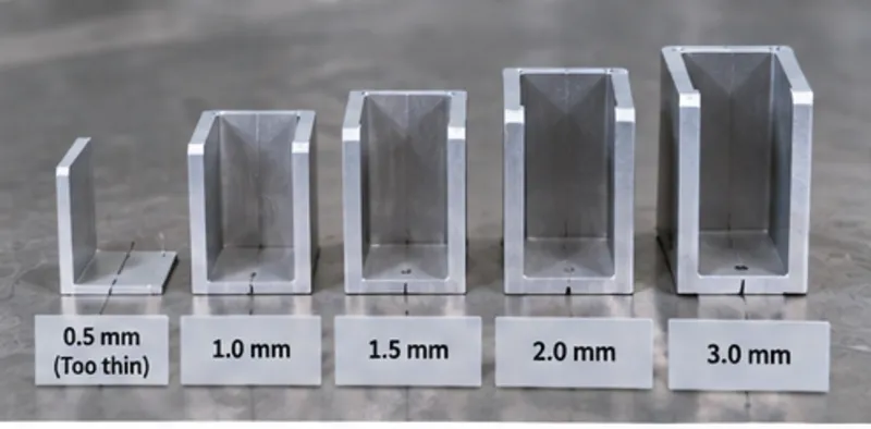 Wall thickness and rigidity considerations for machined aluminum enclosures