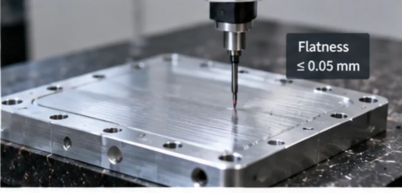 Surface flatness and sealing plane verification for CNC cold plates