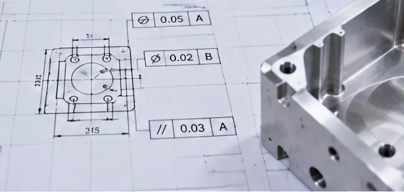 Mating faces, sealing surfaces and GD&T datum structure on an aluminum housing