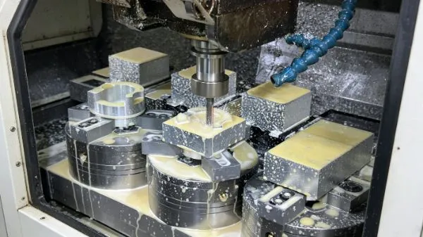 Batch CNC milling process with multiple workpieces for repeat production
