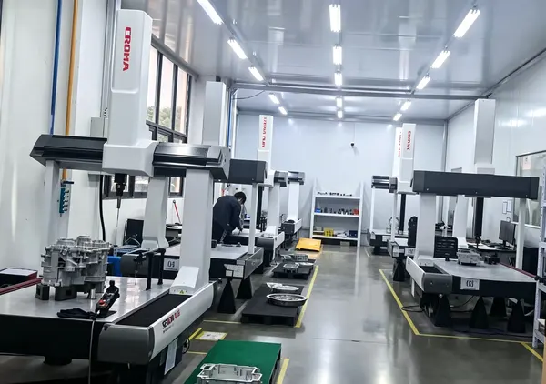 CNC quality inspection room with dimensional measurement equipment
