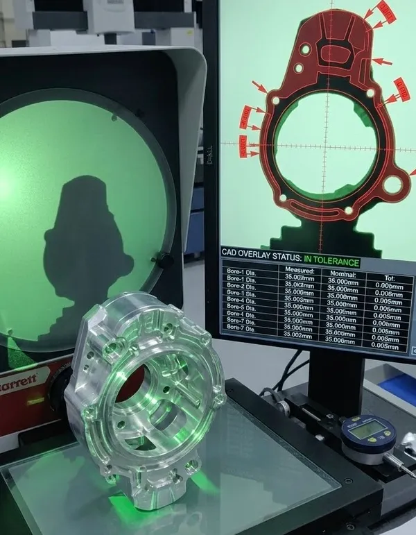 Dimensional inspection of a complex CNC machined housing