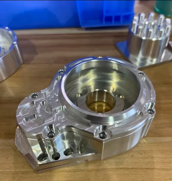 Finished complex CNC machined metal housing with precision features