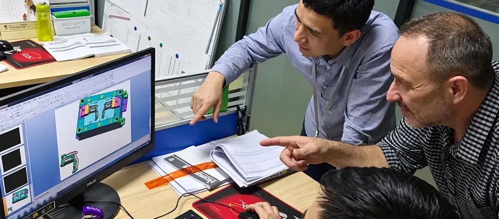 Engineering and DFM support team review