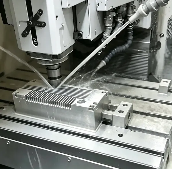 CNC milling process for a liquid cold plate with internal cooling channels