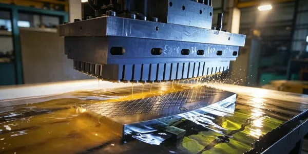 Sinker EDM machining process for a custom tooling component